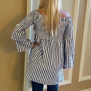 STYLE HOUSE striped tunic top